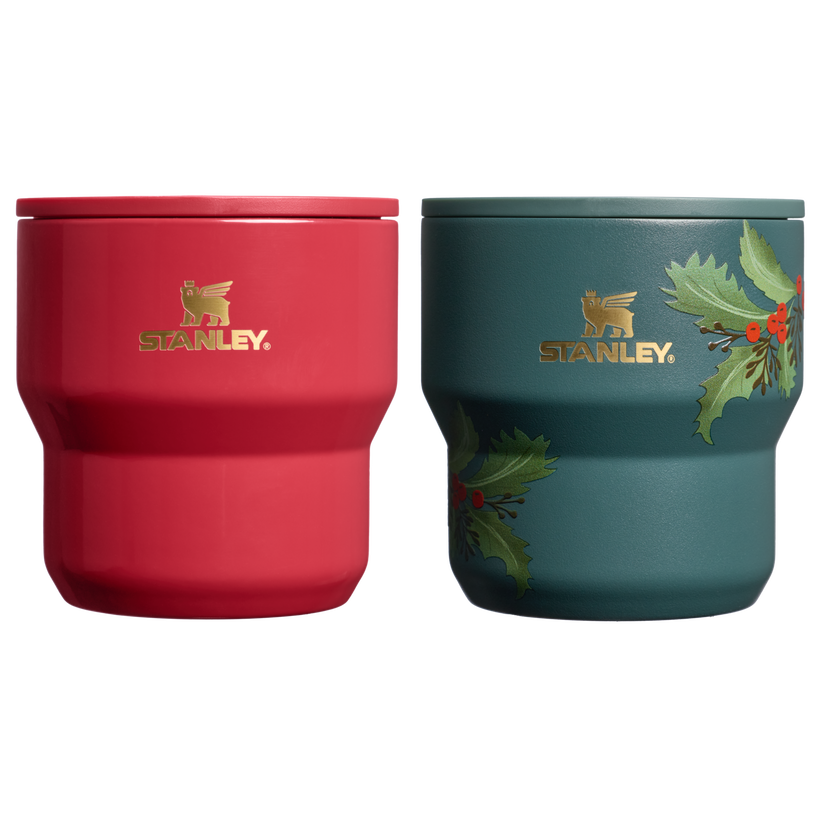 The Cheers & Cheer Stay-Hot Stacking Cup 2-Piece Set - Bright Cup Carry